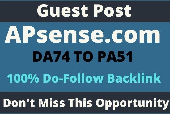 Write & Publish Guest Post on Apsense.com With Do-follow Backlink