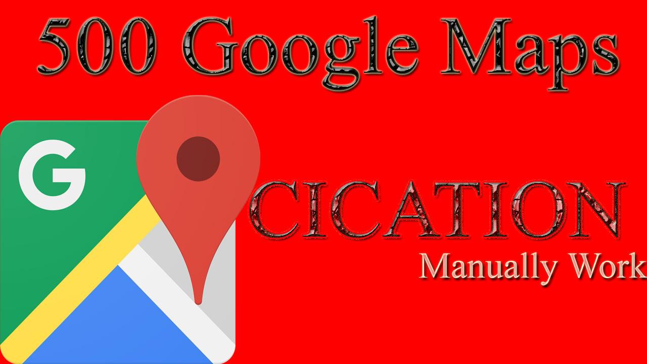 Manually 500 Google Maps Point Marker Cication For Local Business SEO
