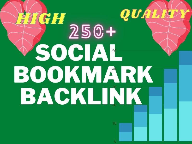  I will provide 250+ DA PA 75+ High Quality Dofollow socail Bookmark backlink