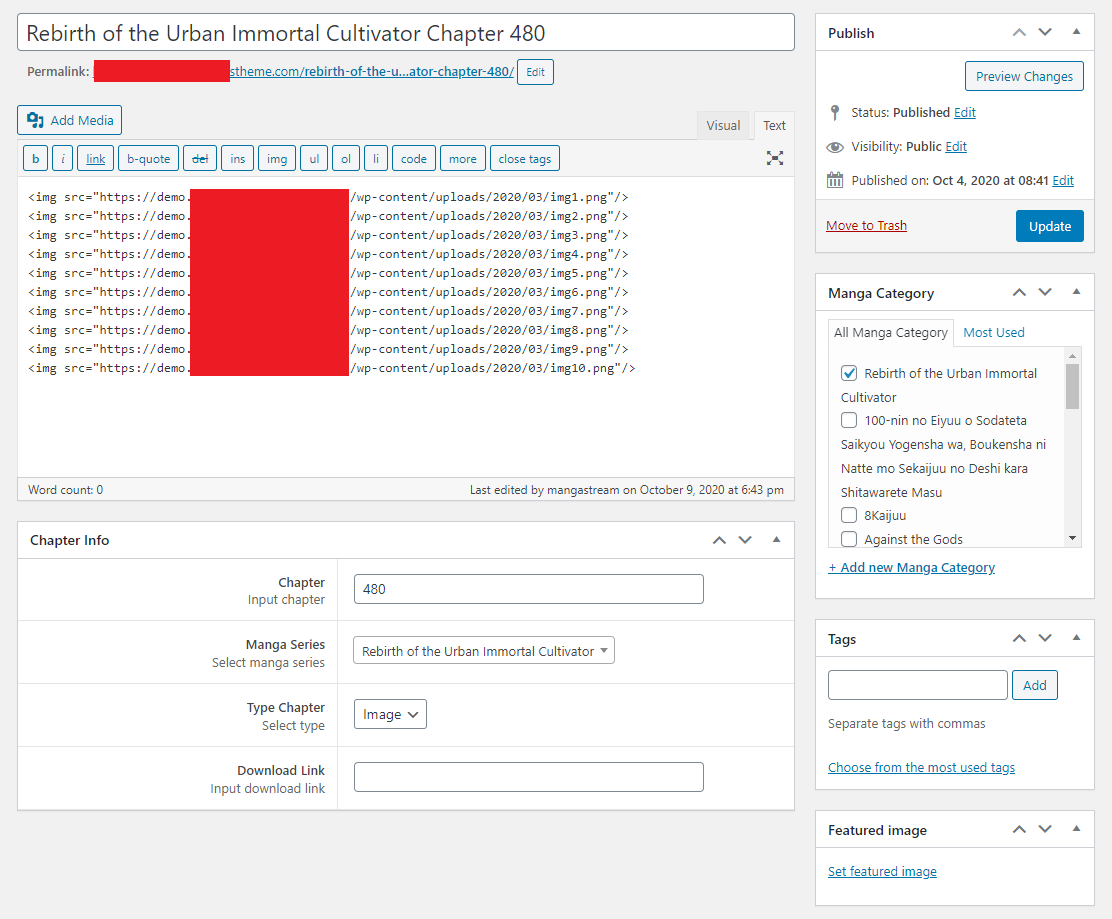 Web Manga Reader with Wordpress Perfect SEO