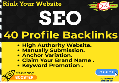 40 Profile Backlinks on High DA & PA Site MANUALLY
