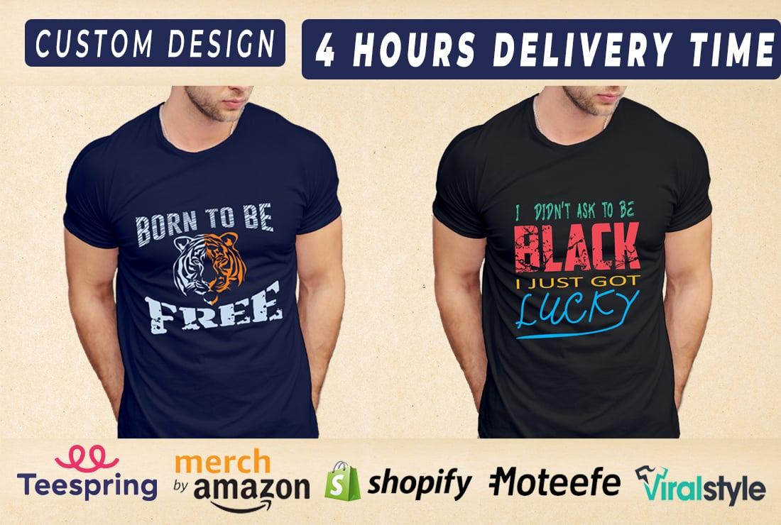 I will do an amazing typography t shirt design