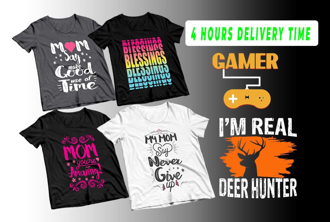 I will do awesome typography t-shirt design within 4 hours