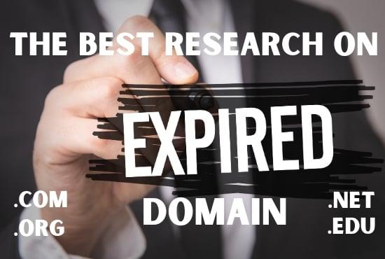 I will find niche relevant quality expired domain name with high DA, PA, TF, CF