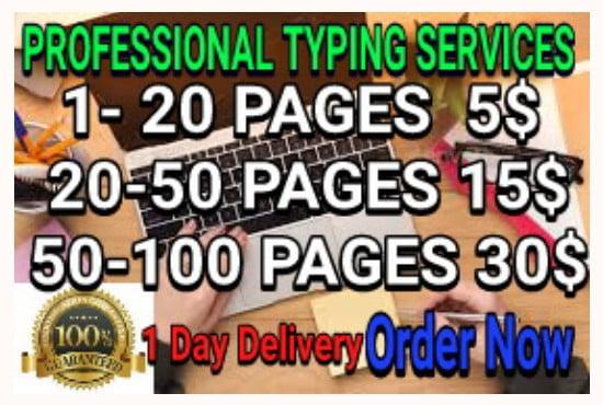 I will do a fast typing job, Retype scanned documents and type setting services 