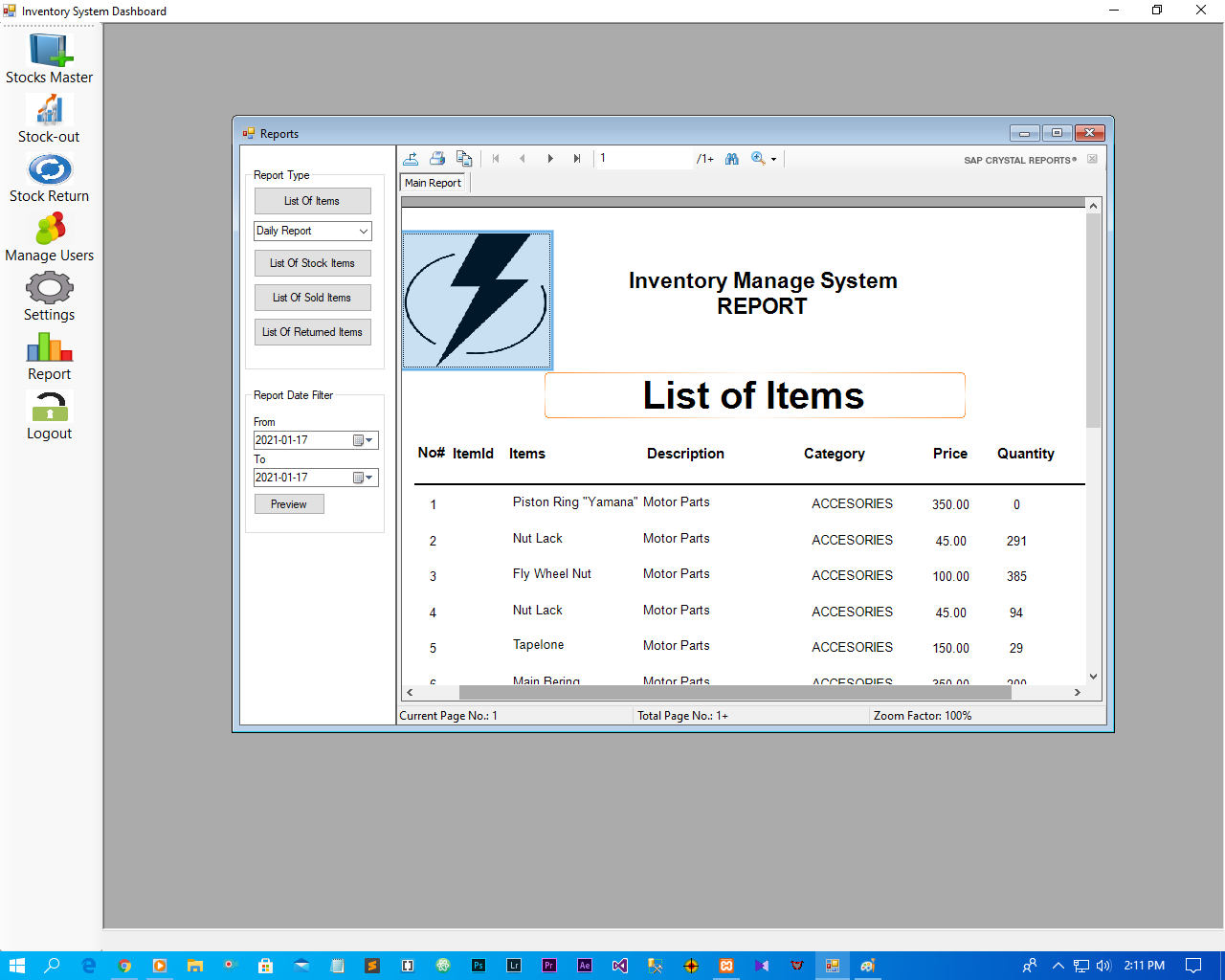 Stock management System for your Business