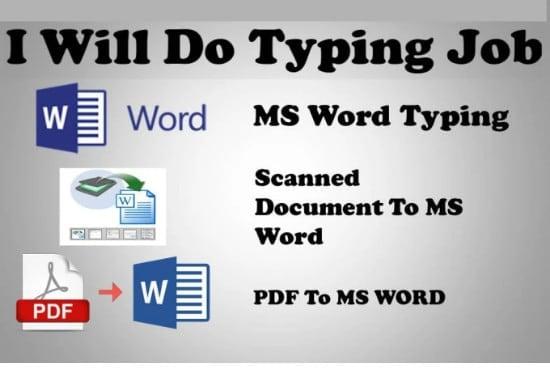 I will type and format microsoft word document for you