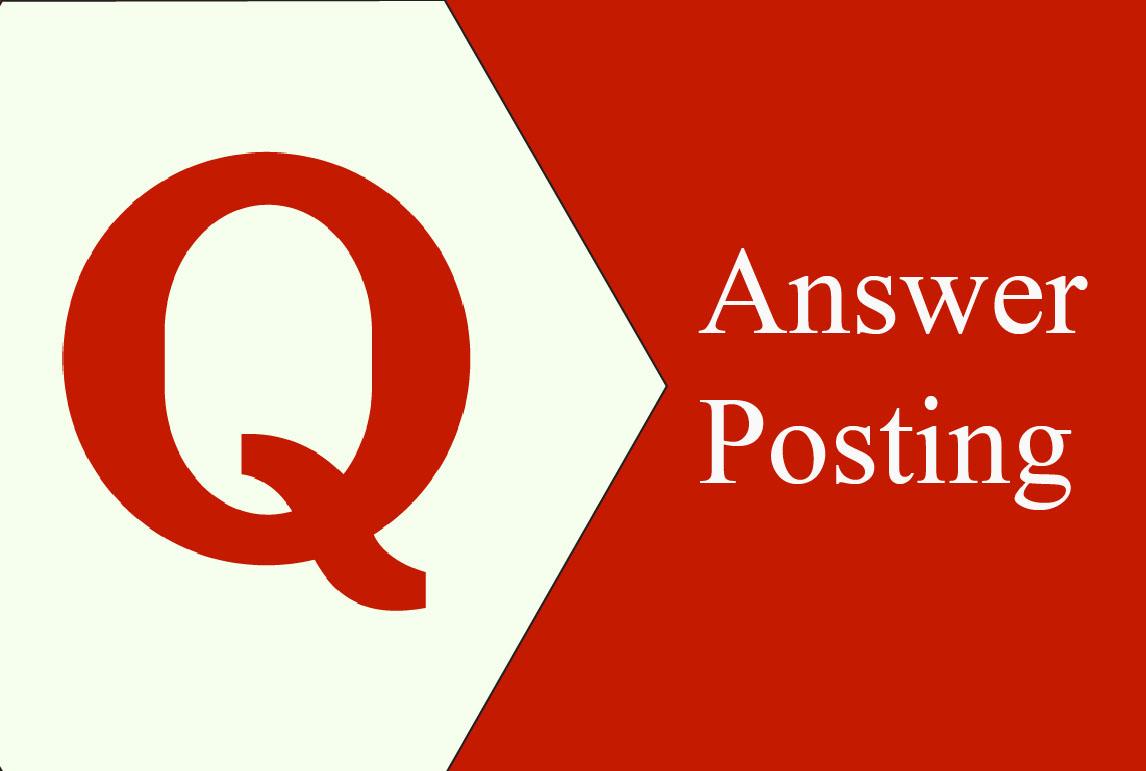 I will do 20 HQ Quora Answers Posting for your Website