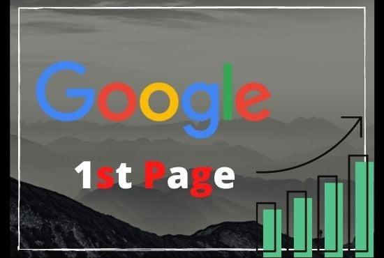 I will do guaranteed ranking your website on google first (1st ) page with Two keywords