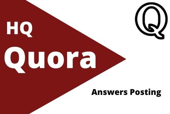I wil provide Your website by 3 high-quality Quora Answers With vital Traffic