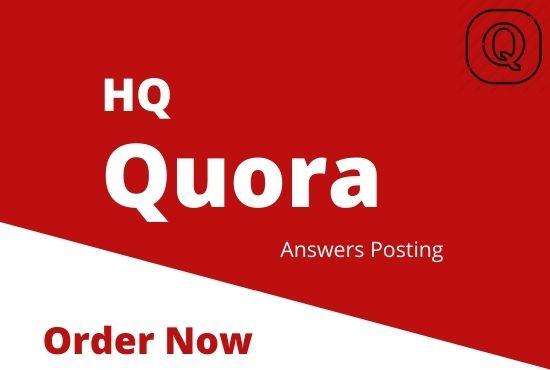 I wil provide Your website by 3 high-quality Quora Answers With vital Traffic