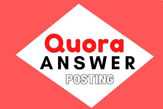 I will promote 10 high quality quora answer with your link