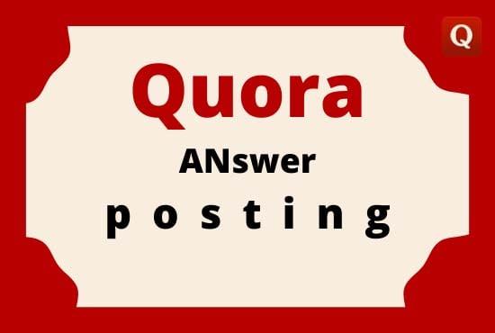 I will do promote 3 high quality quora answer with your URL