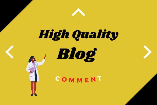 I will do 100 blog comment, do-follow blog comments backlinks with high DA blogs