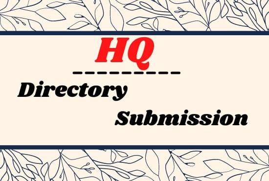 I will build manually 100 HQ directory submission with backlink for website 