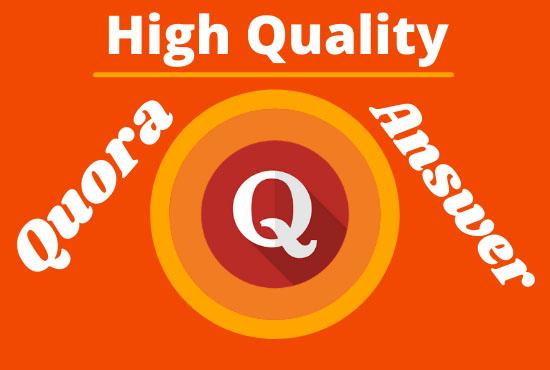 promote your web site with 5 high quality Quora answers backlinks