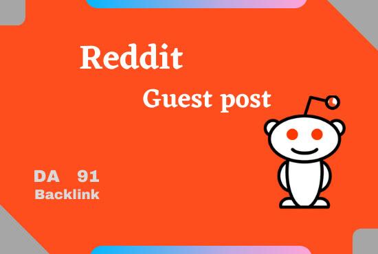 I will Do 3 High quality Guest Post On Reddit DA 92, PA 95 With Guaranteed Backlinks 