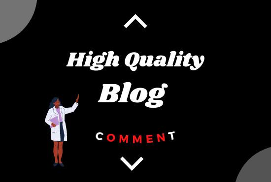 I will do 100 blog comment, do-follow blog comments backlinks with high DA blogs