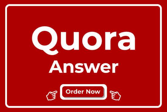 Provide You Niche Relevant 5 Quora Answer's For Getting Real Traffic