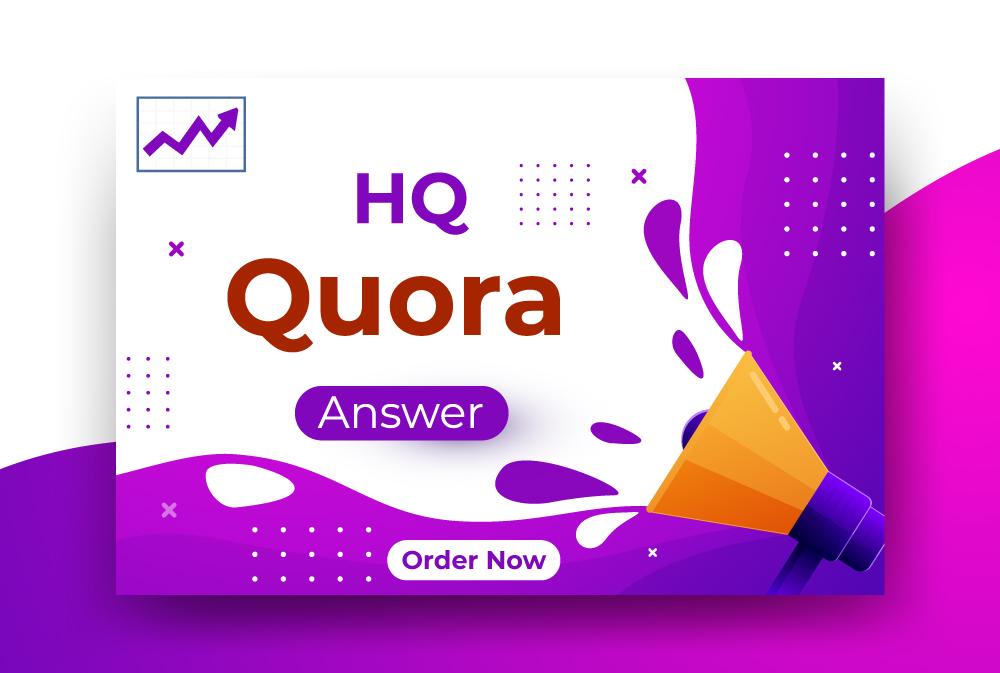 Provide You Niche Relevant 5 Quora Answer's For Getting Real Traffic