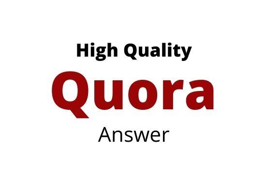 Guaranteed offer 20 high-quality Quora answers for your website traffic