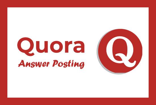 Provide You Niche Relevant 5 Quora Answer's For Getting Real Traffic