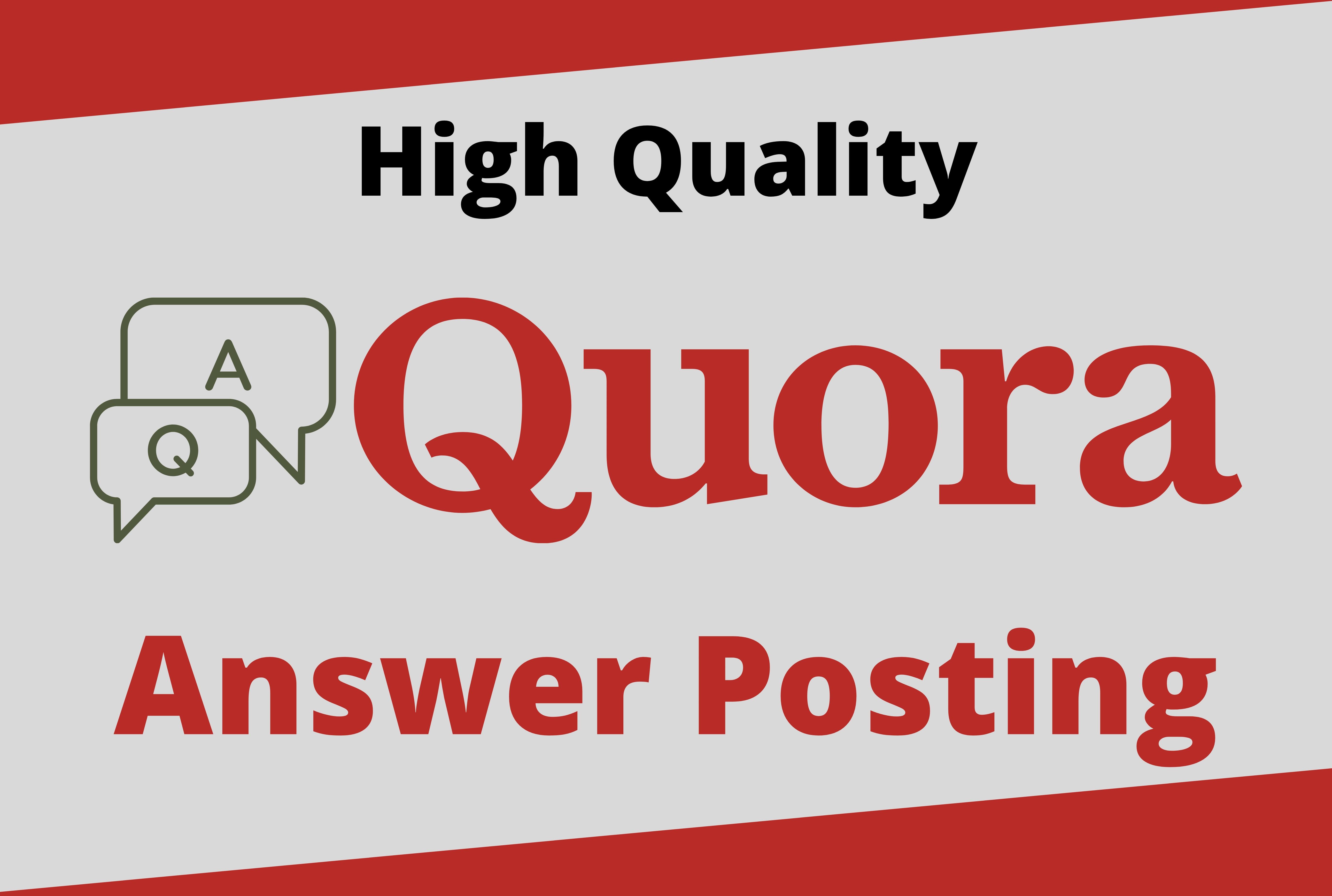 Promote Website by 10 High Quality Quora Answer Backlink