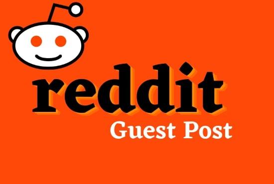 Guaranteed 5 Powerful Reddit Guest Post Backlink With Your Keywords & URL