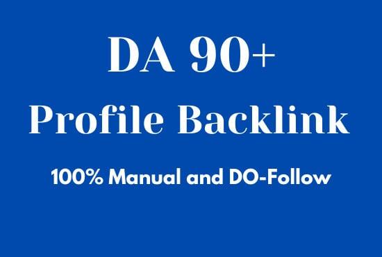 I will do 10 DA 90+ Profile Backlink for your website ranking