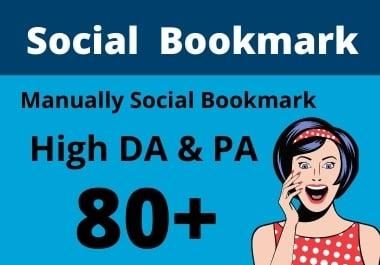 20 Social Bookmarks High Authority Permanent Do follow Backlinks 100% Manual Work