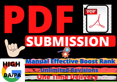 20 PDF Submission High authority website low spam score permanent backlinks