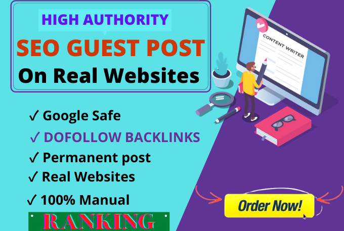 I will do SEO guest post on real websites,dofollow, google news web