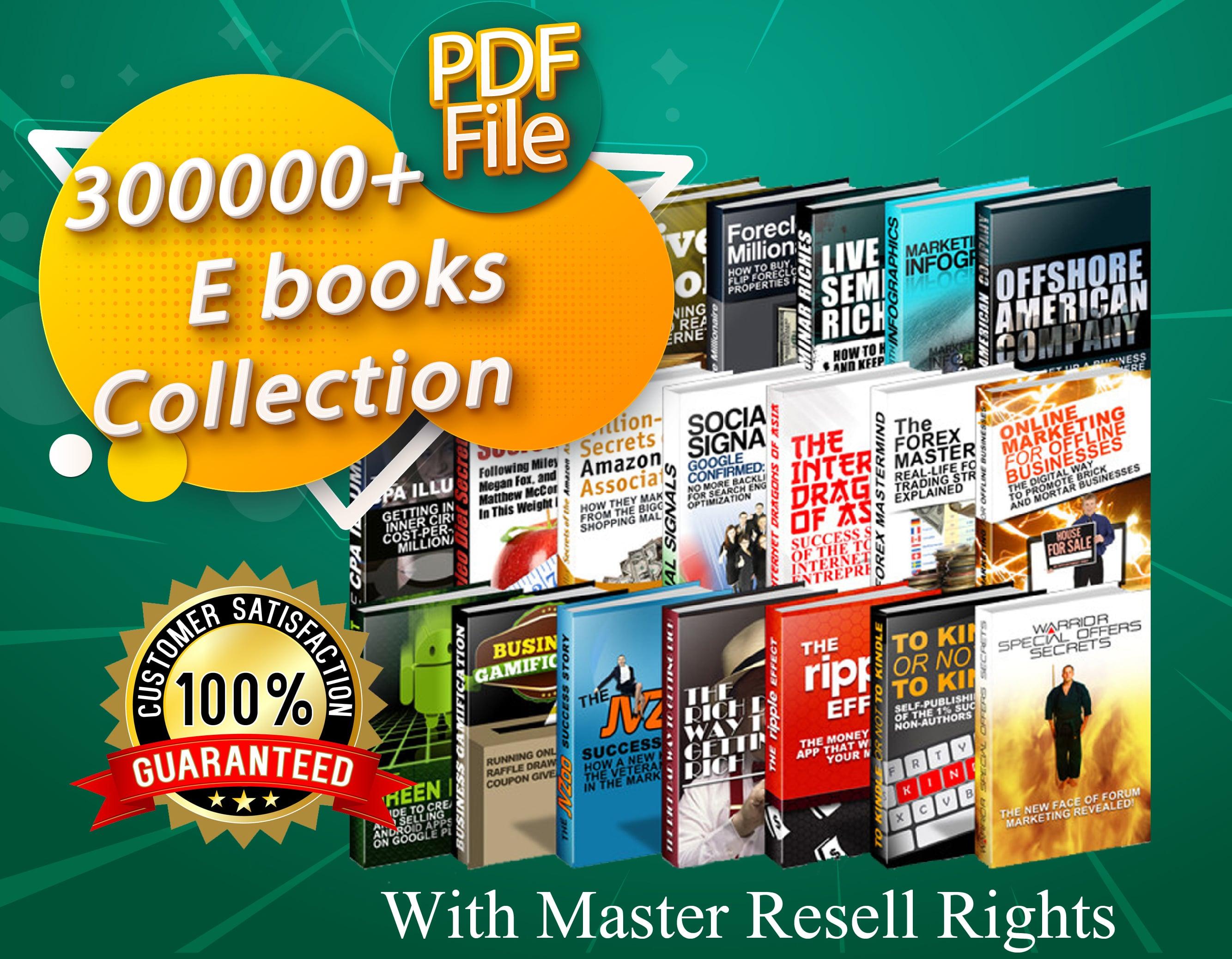 300000+ e-Books & PLR Collection With Master Resell Rights | PDF Format | 14GB