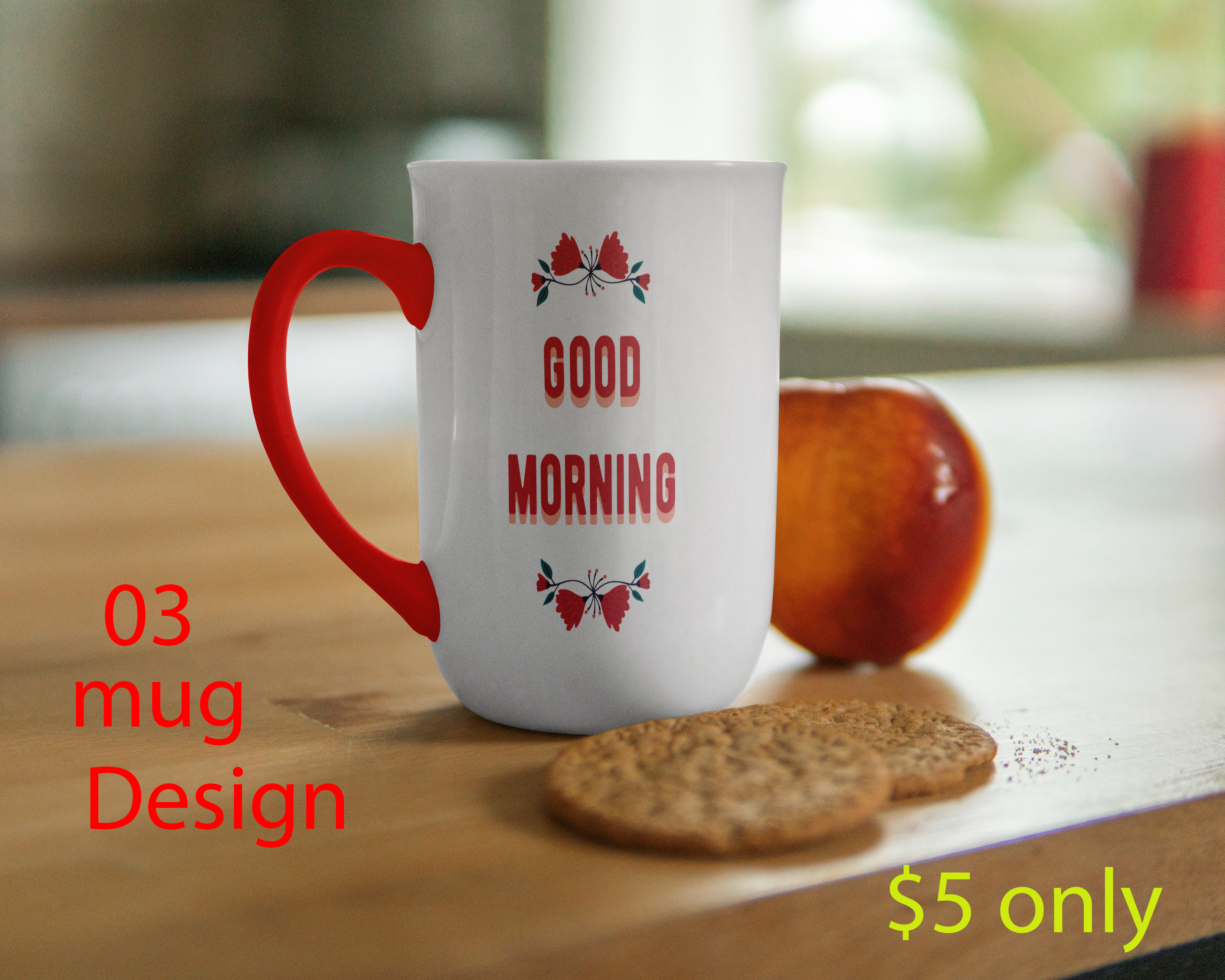 I will create 04 mug design for you 
