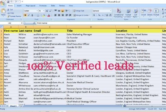 I will do 50 targeted b2b LinkedIn Lead Generation and Email list prospect