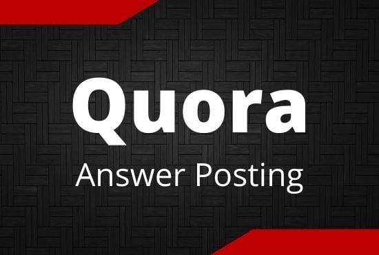  Promote your website in 5 High Quality Quora answer with your keyword and url