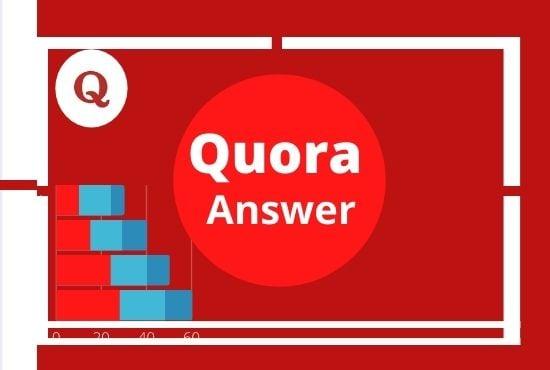 I will promote your website 3 High Quality Quora answer with keyword & URL