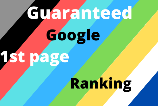  Provide guaranteed service google 1st page ranking with white hat link-building in 1 Keyword.