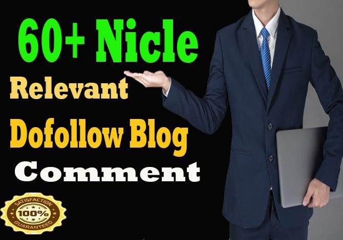 i will provide 60 super dofollow blog comment on high da pa links