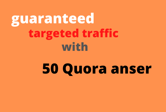 Promote Your Site 50 HQ Quora Answer 