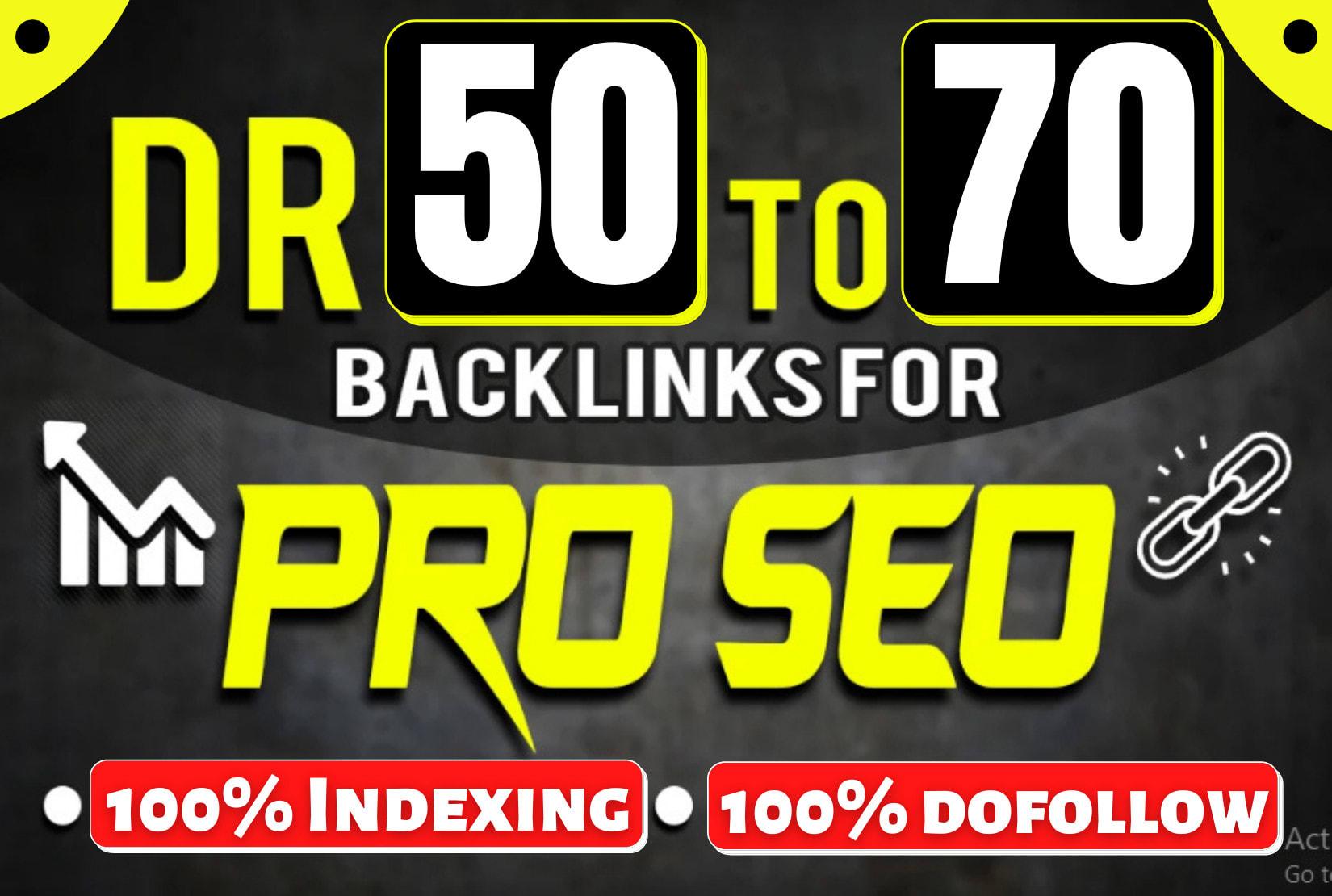 Get 100 PBN DR 50 to 70 home page high quality permanent Do follow backlinks