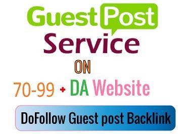 I will write and published 3 dofollow guest post backlinks on 70 plus DA website