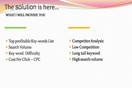 I will provide you best 50 keyword research for SEO