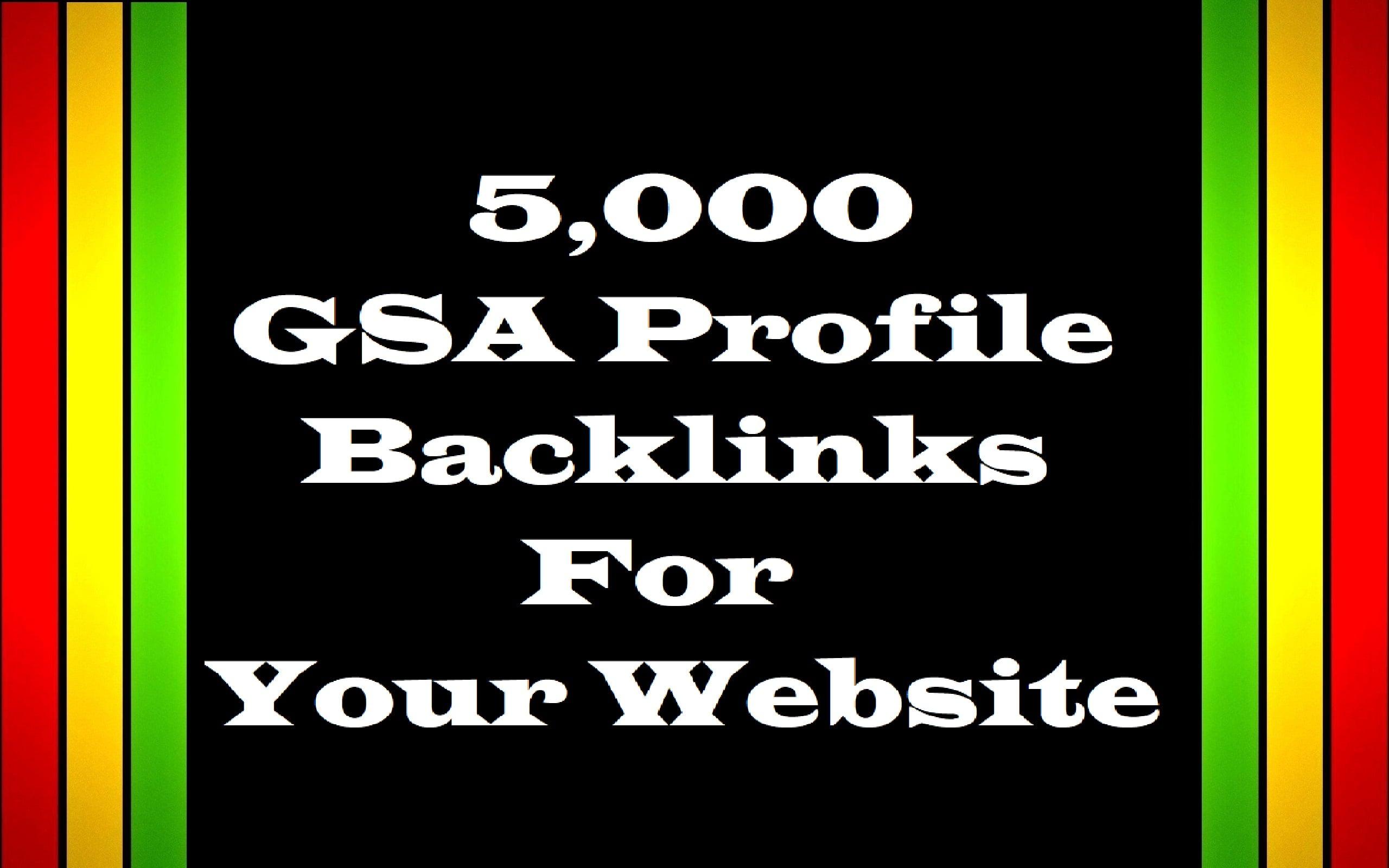 Create 5,000 Profile Backlinks For Your Website by GSA