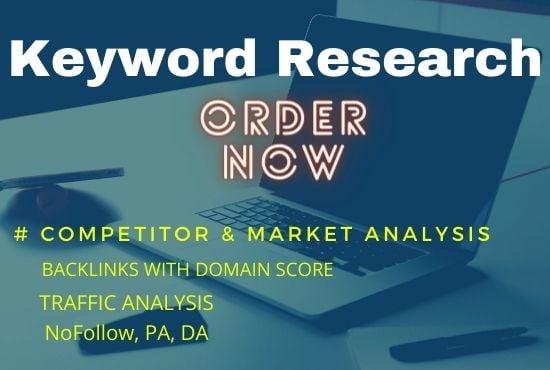 I will do 1500 SEO Keyword Research and Competitor analysis