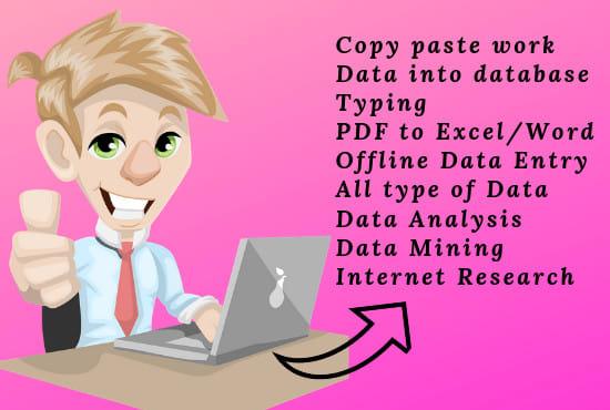 I will do data entry typing work in excel, Online and Convert JPG Excel