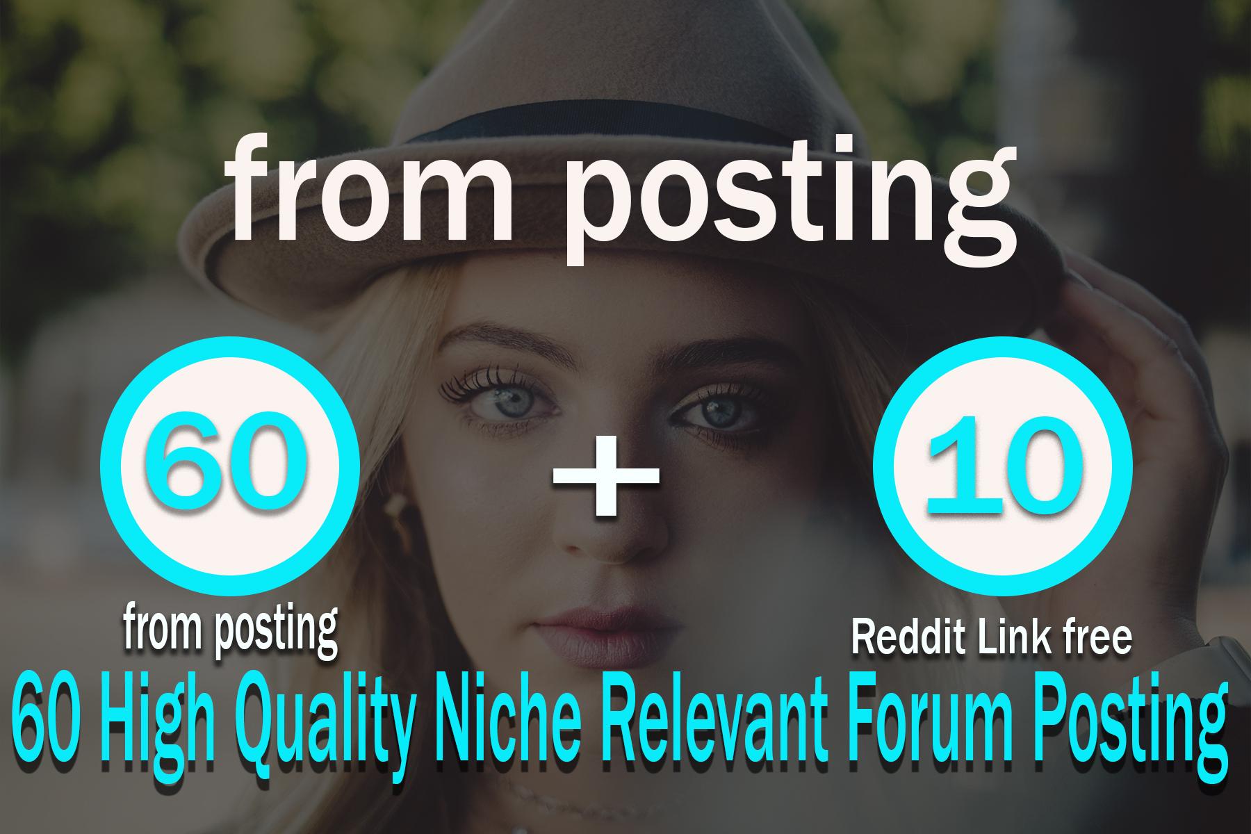60 High Quality Niche Relevant Forum Posting