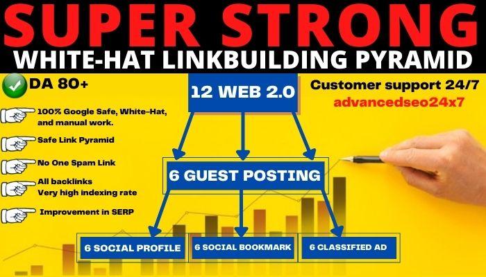 POWERFUL WHITE-HAT SEO LINKBUILDING PYRAMID to Boost Your Website ranking
