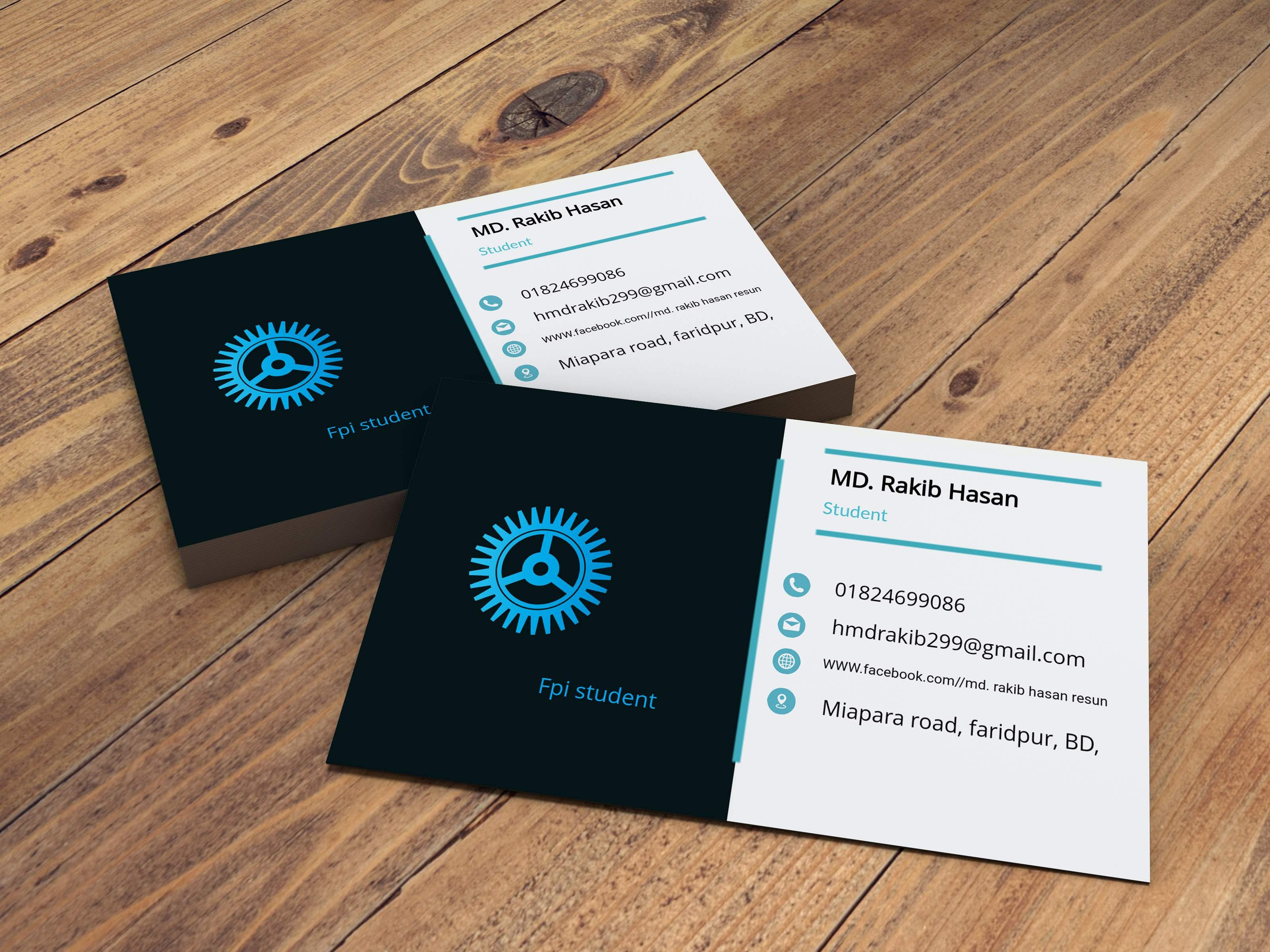 I will create a business card design for you