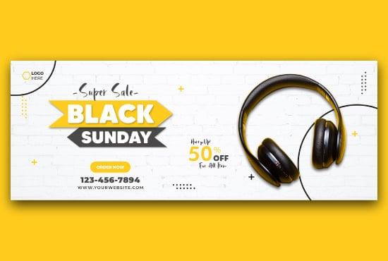 I will professionally design social media banners &facebook cover